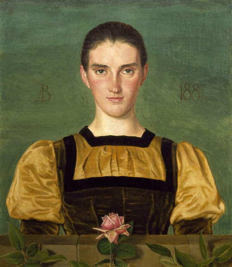 Detail of Portrait of Anna Elizabeth Baker, 1887 by Joseph Edward Southall