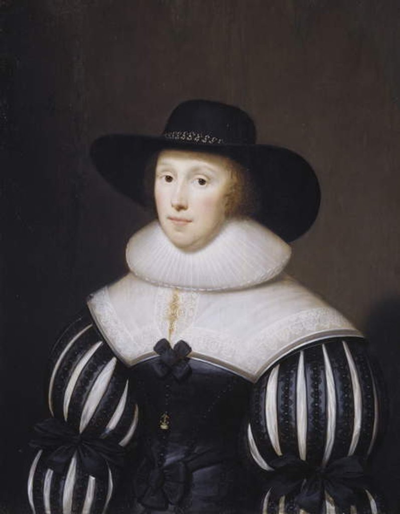 Detail of Portrait of Grace Bradbourne, Wife of Thomas Holte, 1627-1700 by Cornelius I Johnson