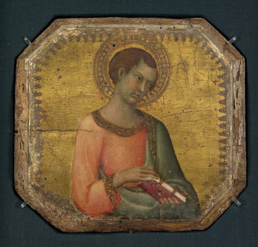 Detail of A Saint Holding a Book, 1344 by Simone Martini