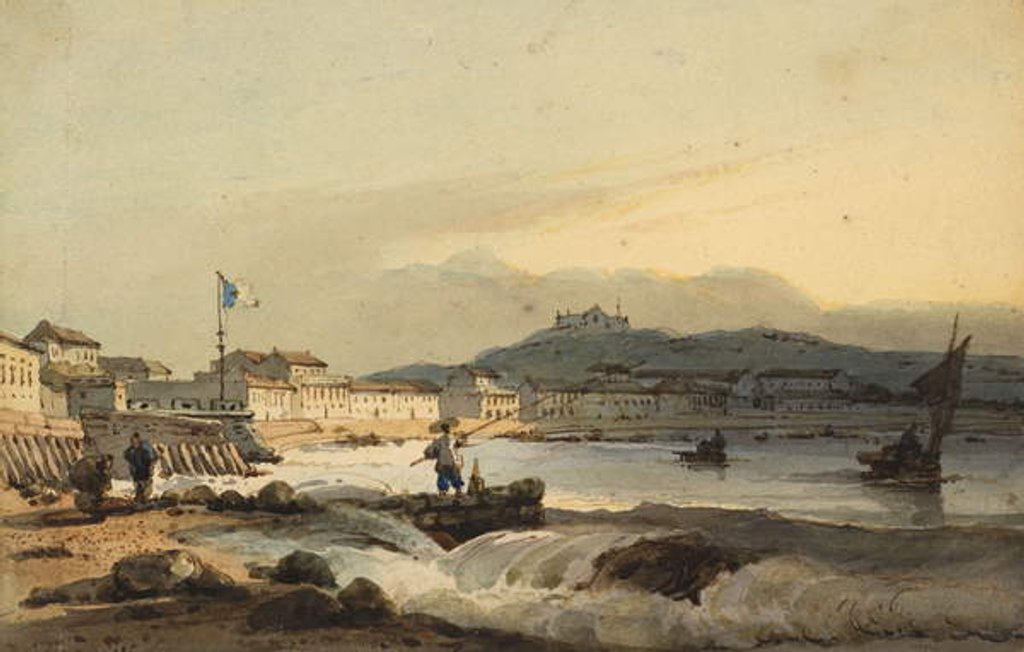 Detail of The Praya Grande, Macao by George Chinnery
