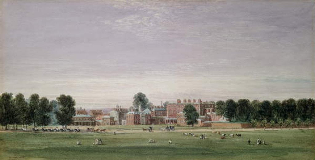 Detail of Buckingham House from the Green Park, 1825 by David Cox