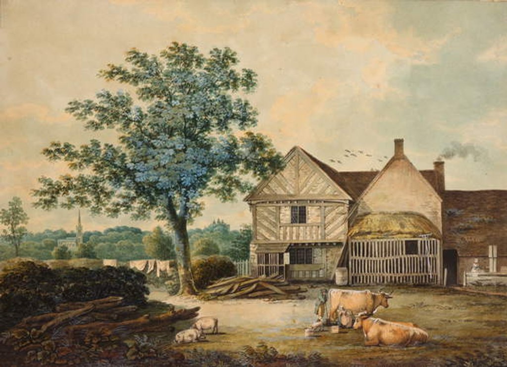 Detail of Farmyard near Aston Hall by Joseph Wright