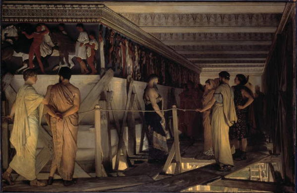 Detail of Pheidias and the Frieze of the Parthenon, 1868 by Lawrence Alma-Tadema