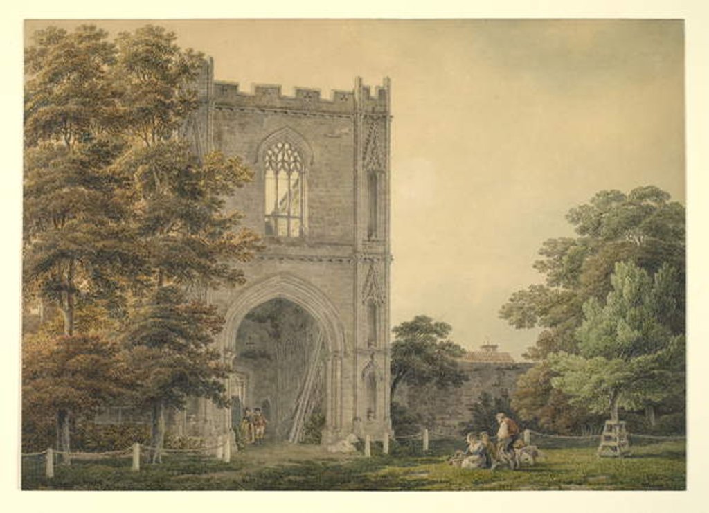 Detail of Ruined Gateway at the Abbey, Bury St Edmunds, 1788-1801 by Michael Rooker