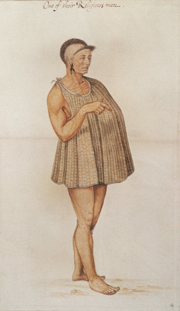 Detail of Religious Man of Pomeiooc by John White