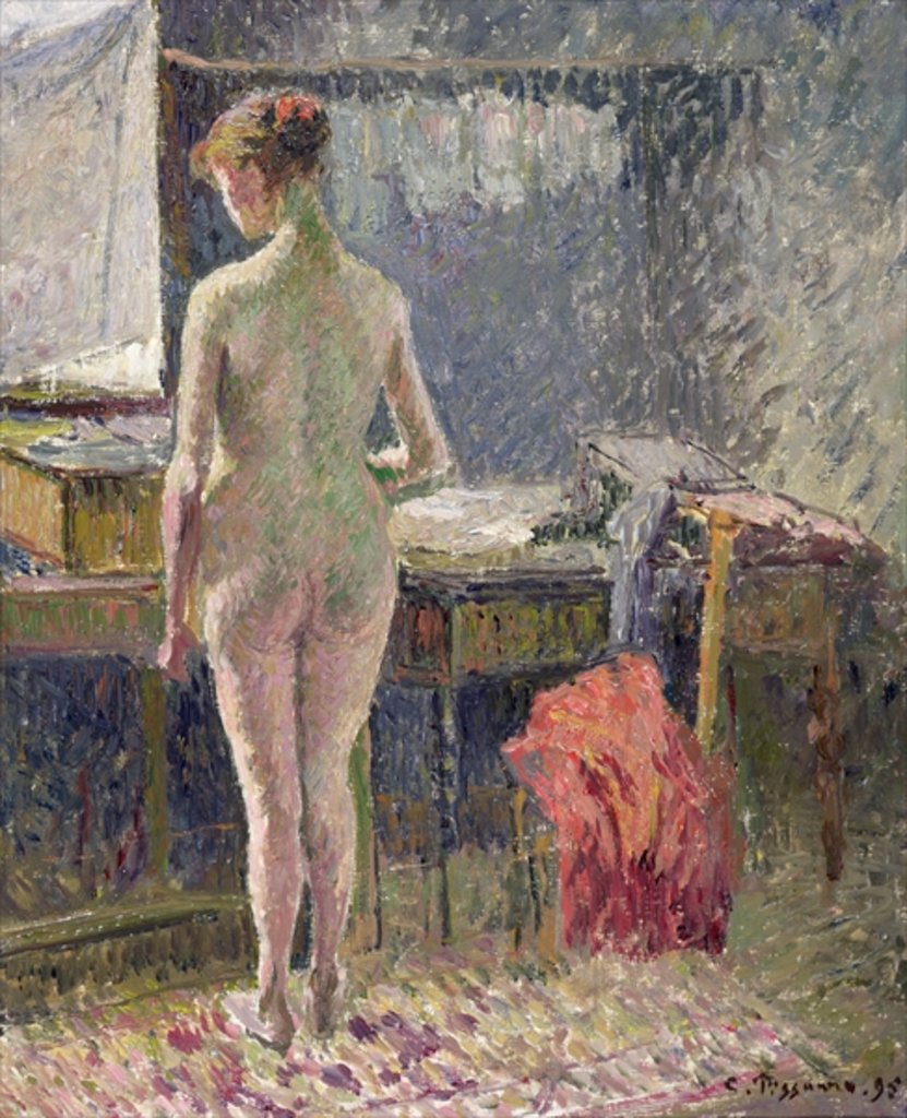 Detail of Female Nude seen from the Back, 1895 by Camille Pissarro