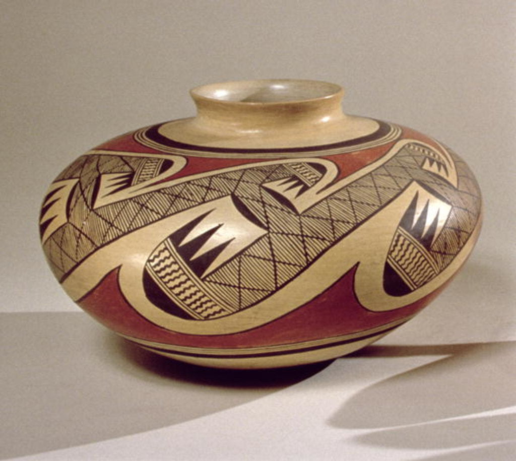 Detail of Hopi 'Bullware' jar, from Arizona by School American