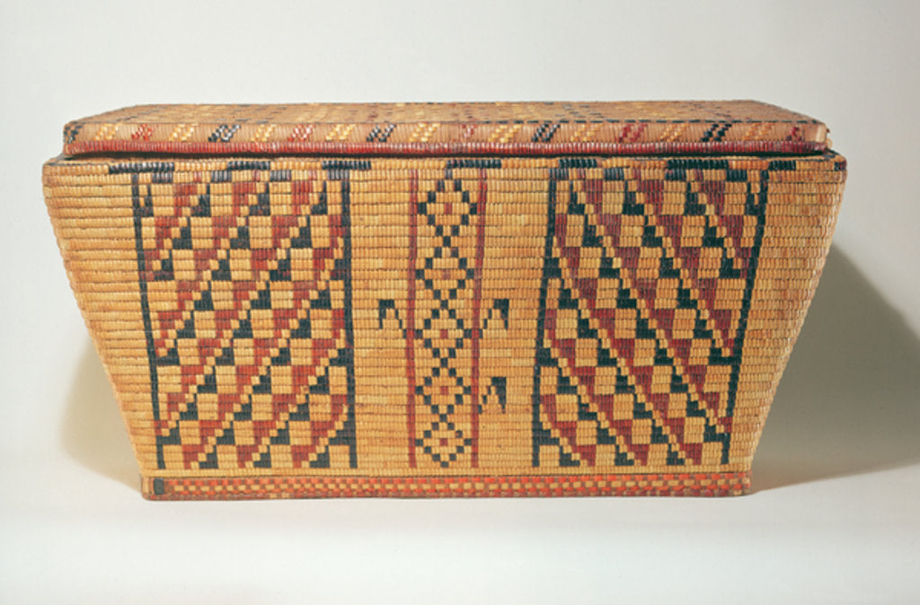 Detail of Eastern Woodlands geometric basket by American School