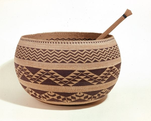 Detail of South Western Native American cooking basket by American School