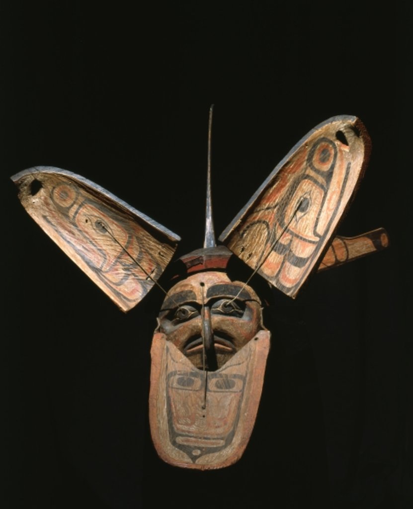 Detail of Kwakiutl transformation mask by American School
