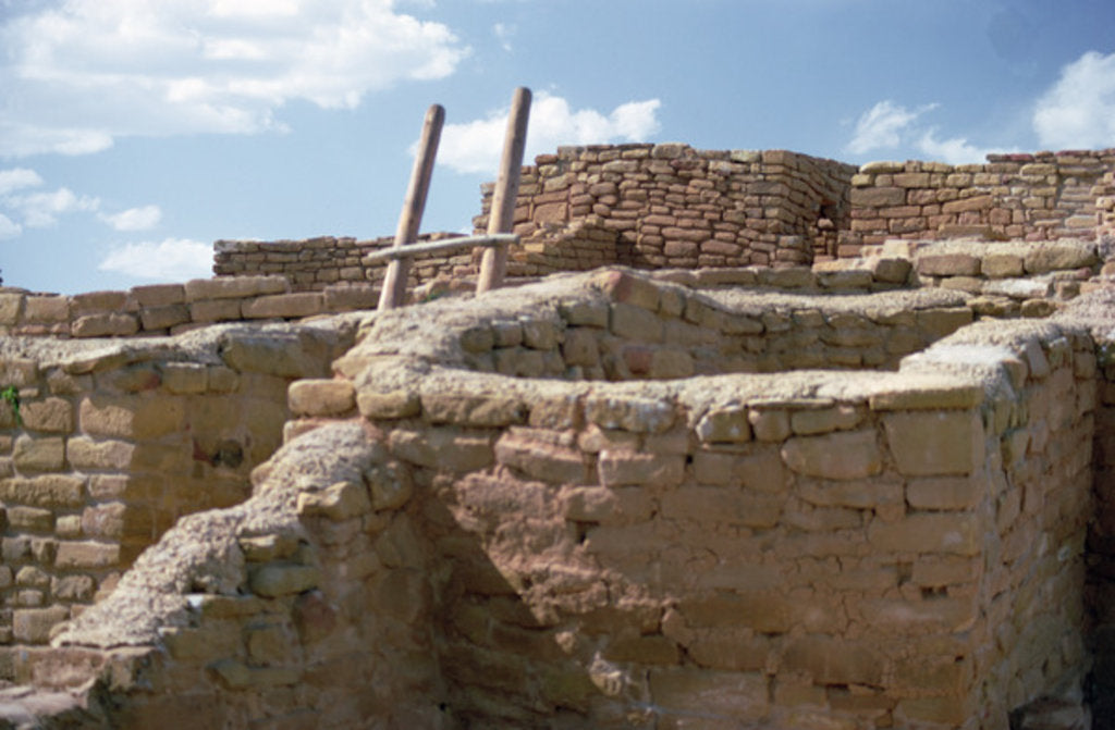Detail of Pueblo Indian dwelling and Kiva, built 11th-14th century by Anonymous