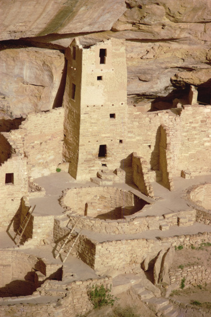 Detail of Remains of Pueblo Indian cliff dwellings, built 11th-14th centuries by Anonymous