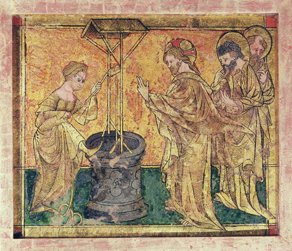 Detail of Christ and the Woman of Samaria at the Well by German School