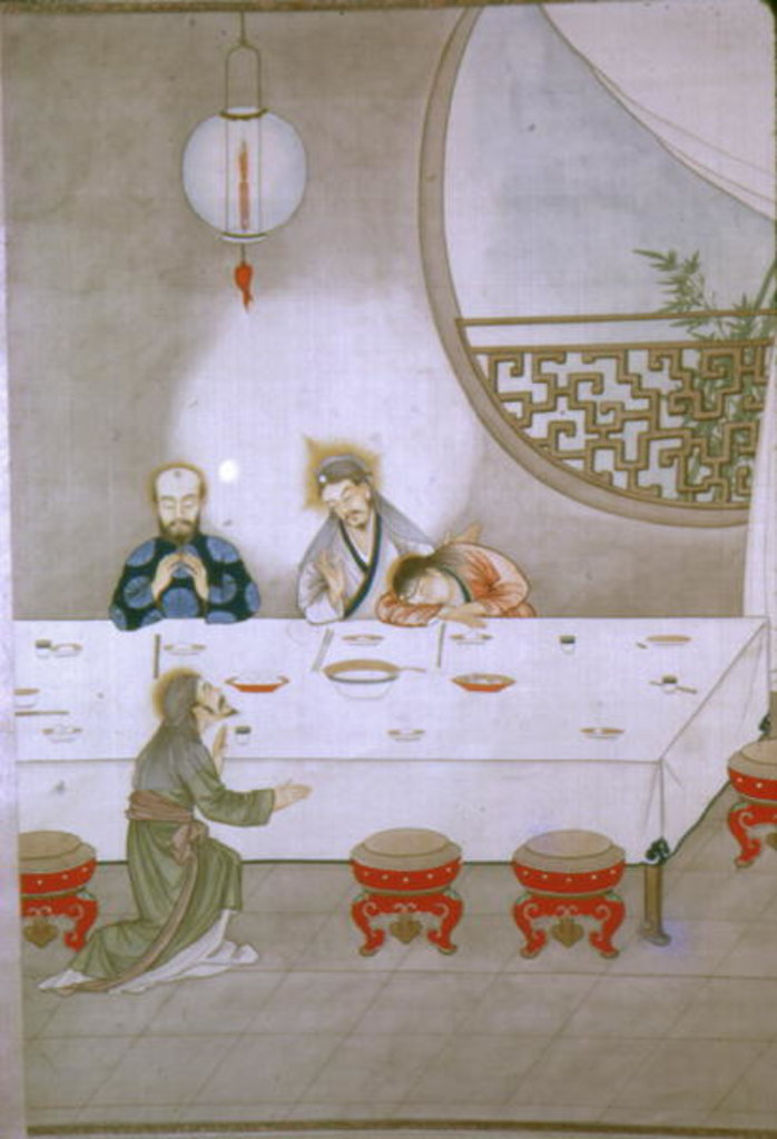 Detail of Last Supper by School Chinese
