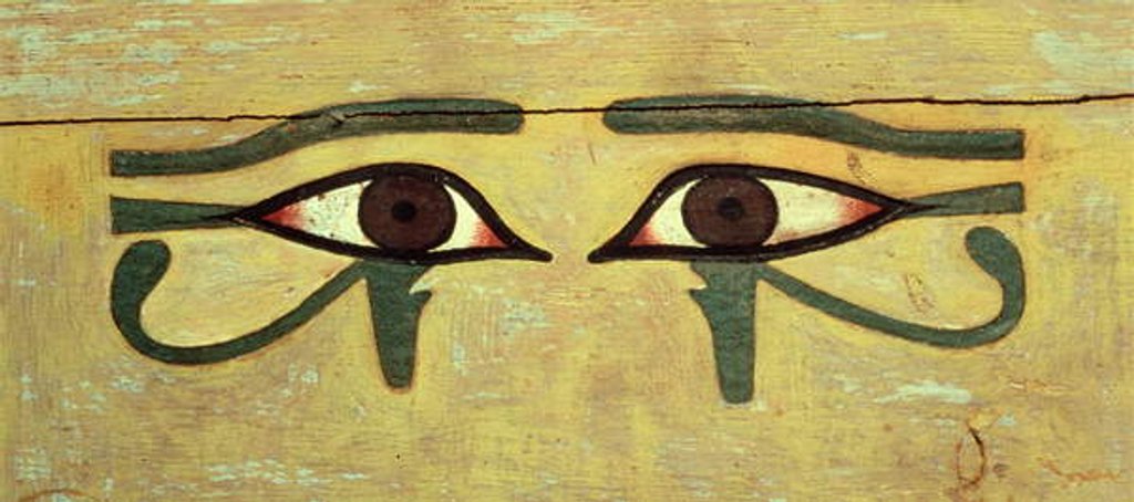 Detail of Udjat Eyes on a Coffin, Middle Kingdom by Egyptian 12th Dynasty
