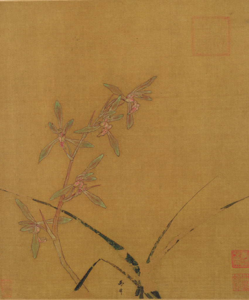 Detail of Orchids by Japanese School