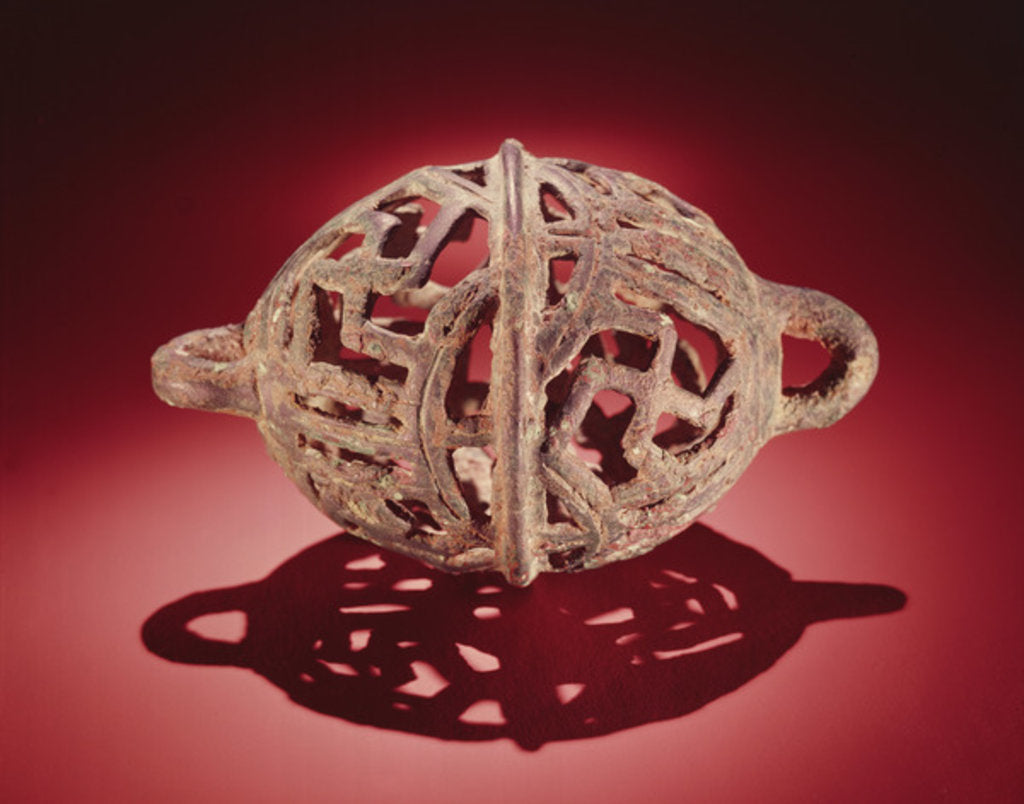 Detail of Chariot bell, from Luristan, Iran by Persian School