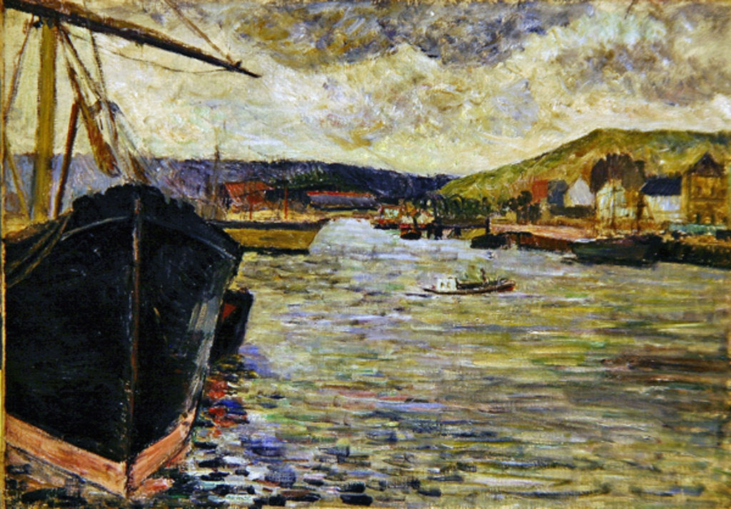 Detail of Port at Rouen by Paul Gauguin