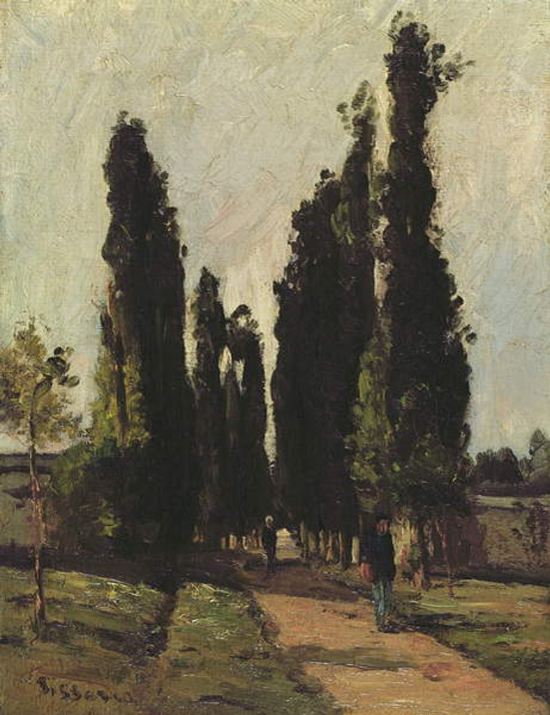 Detail of Road to Corot's Studio by Camille Pissarro