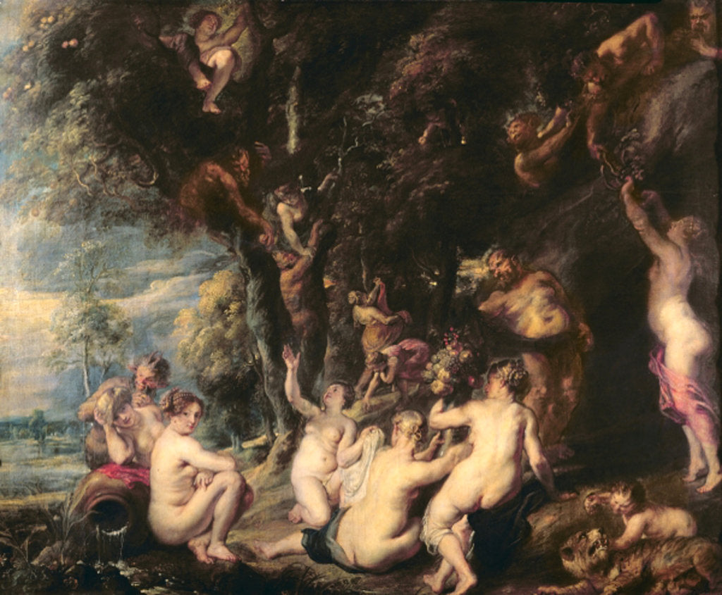 Detail of Nymphs and Satyrs, c.1635 by Peter Paul Rubens
