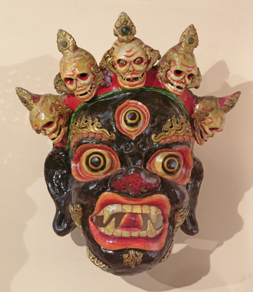 Detail of Mahakala dance mask by School Tibetan