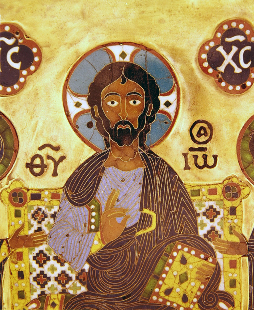 Detail of Christ Enthroned by School Russian