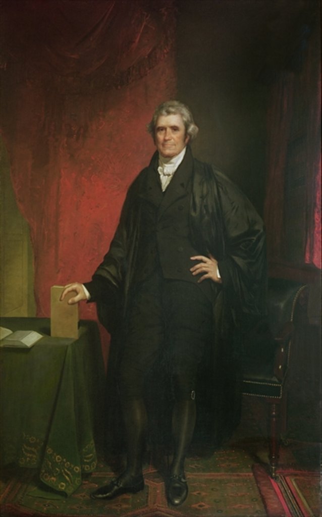 Detail of Chief Justice Marshall by Chester Harding
