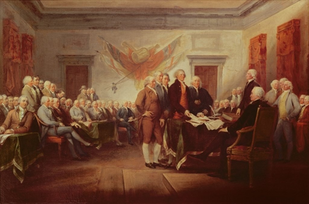 Detail of Signing the Declaration of Independence, 4th July 1776, c.1817 by John Trumbull