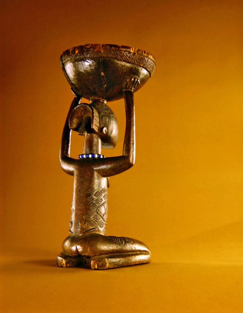 Detail of Stool with a kneeling female caryatid, Democratice Rupublic of the Congo by African School