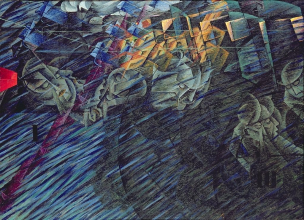 Detail of States of Mind: Those Who Go, 1911 by Umberto Boccioni