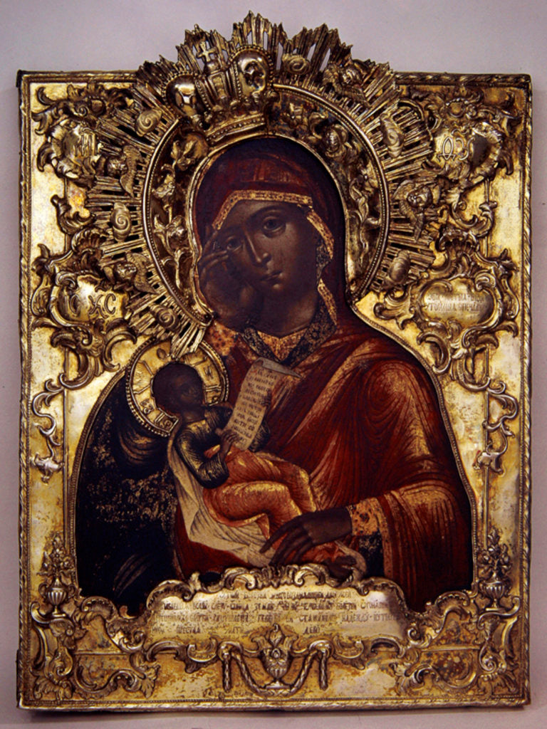 Detail of Virgin and Child by School Russian