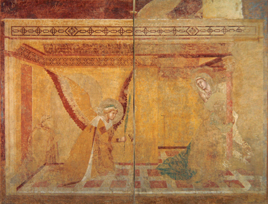 Detail of The Annunciation by Ambrogio & Pietro (c.1284-c.1345) Lorenzetti