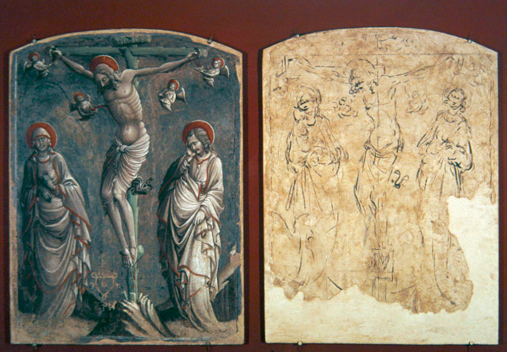 Detail of Christ on the cross with the Virgin and St John the Evangelist by Gaspare di Spinello