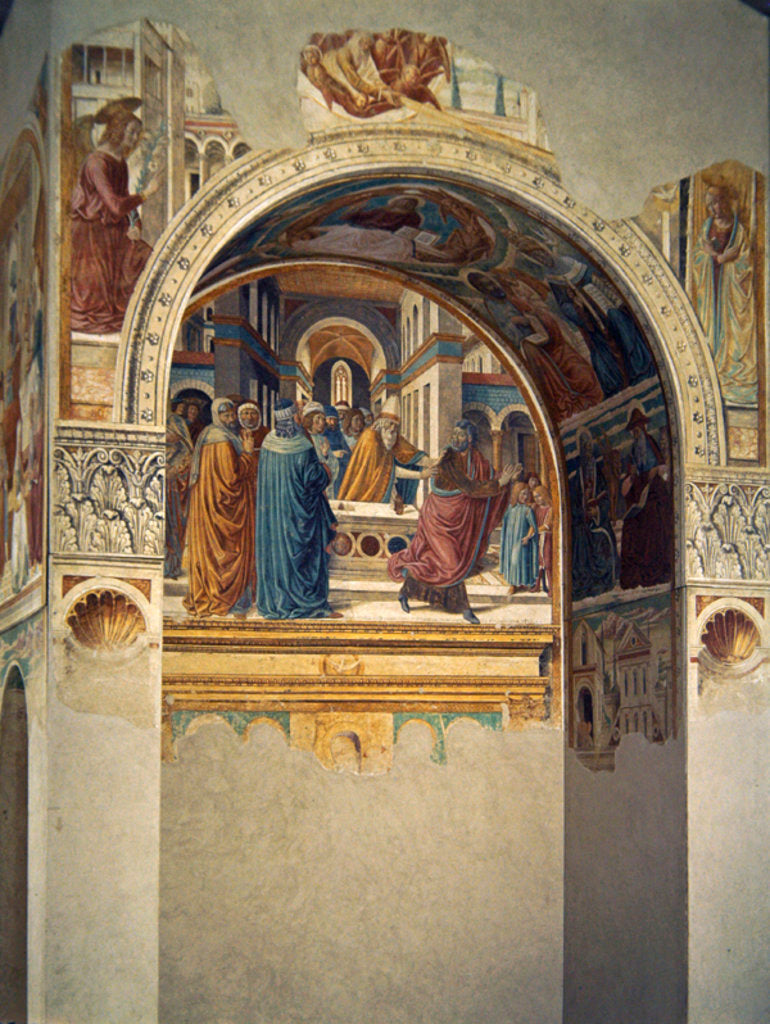 Detail of Tabernacle of the Visitation: Expultion of Jaochim from the Temple, 1491 by Benozzo di Lese di Sandro Gozzoli