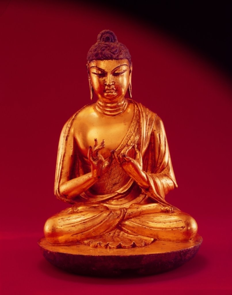 Detail of Buddha Vairocana, Tang dynasty, early 8th century by Chinese School