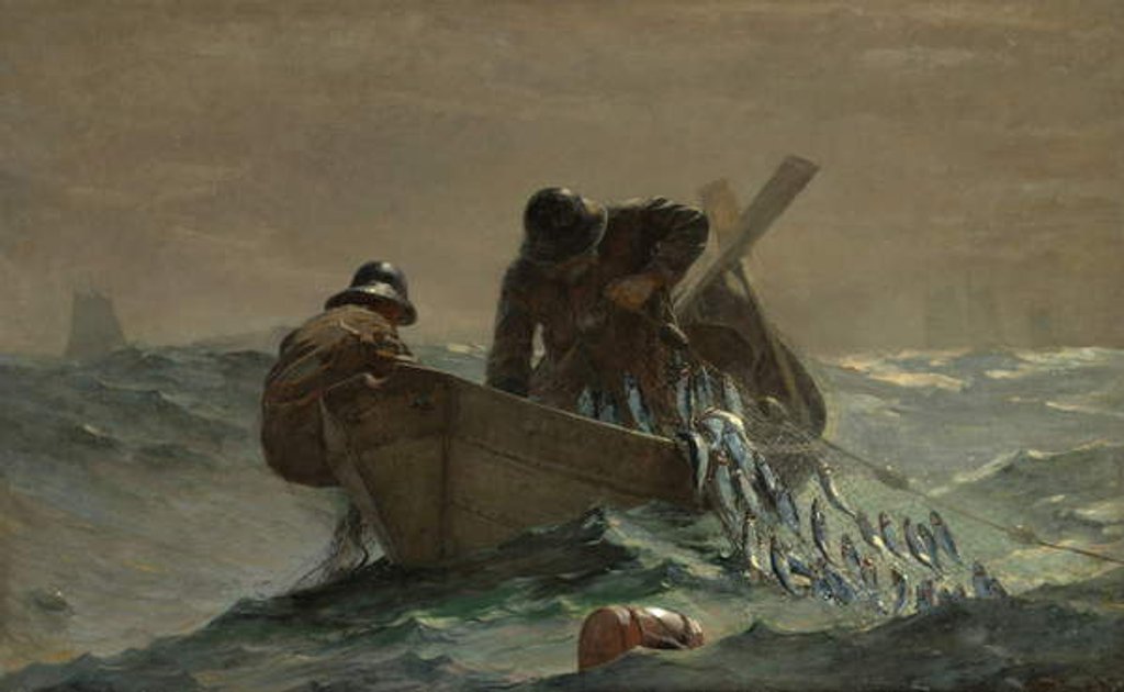 Detail of The Herring Net, 1885 by Winslow Homer