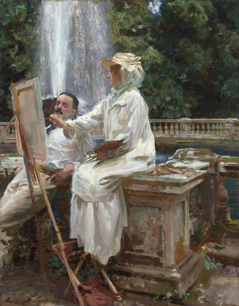Detail of The Fountain, Villa Torlonia, Frascati, Italy, 1907 by John Singer Sargent