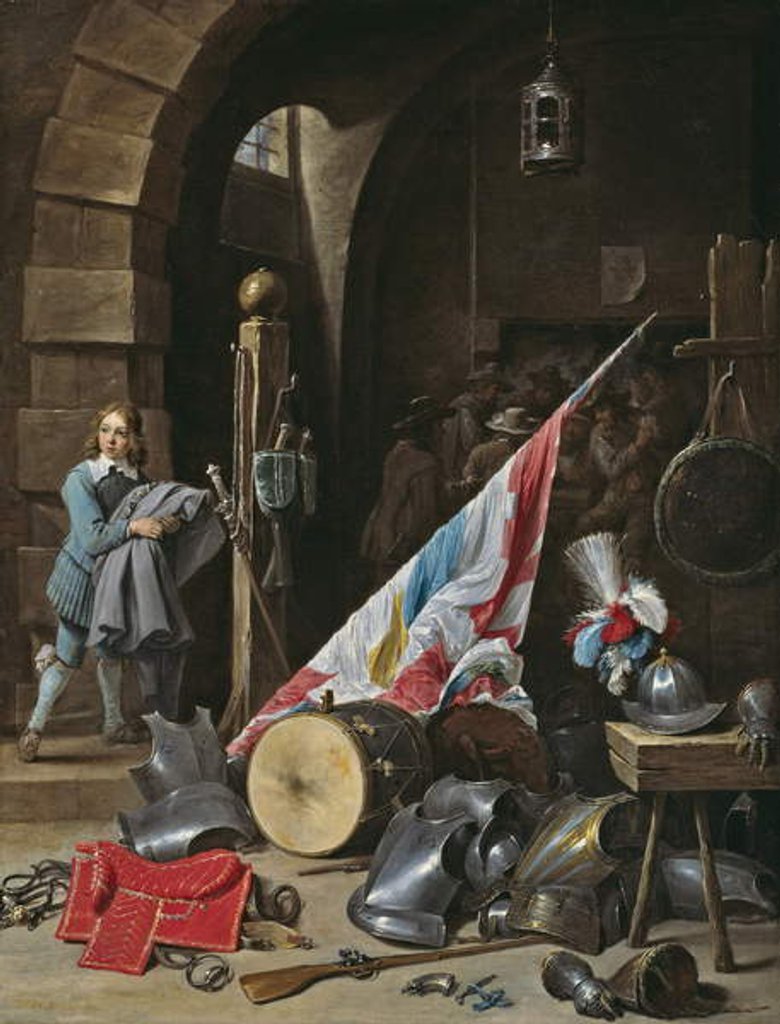 Detail of The Guardhouse, 1640-50 by David the Younger Teniers