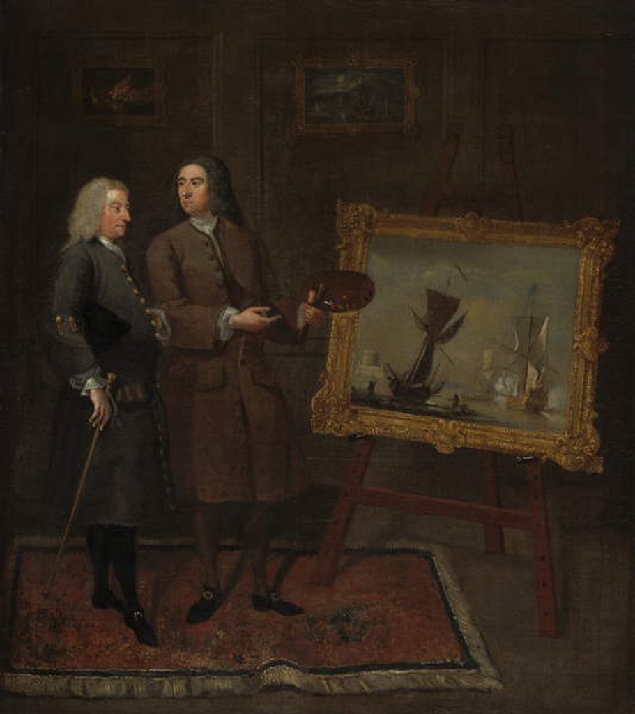 Detail of Thomas Walker and Peter Monamy, c.1735 by Gawen Hamilton