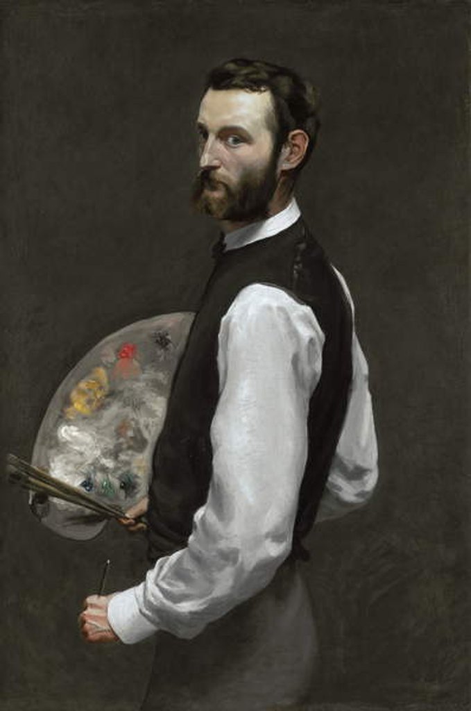 Detail of Self portrait, 1865-66 by Jean Frederic Bazille