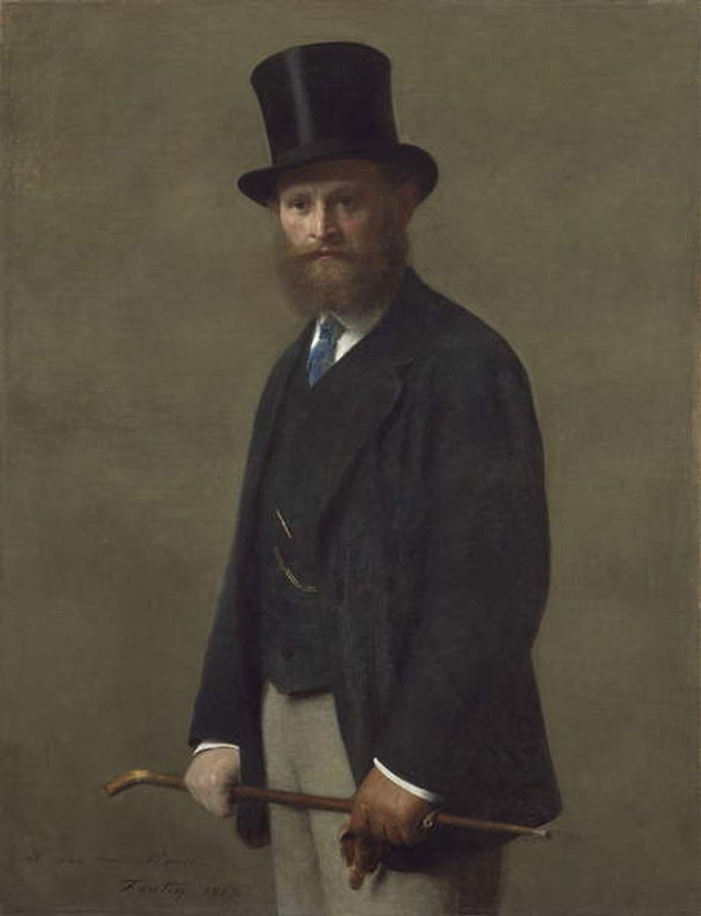 Detail of Édouard Manet, 1867 by Ignace Henri Jean Fantin-Latour