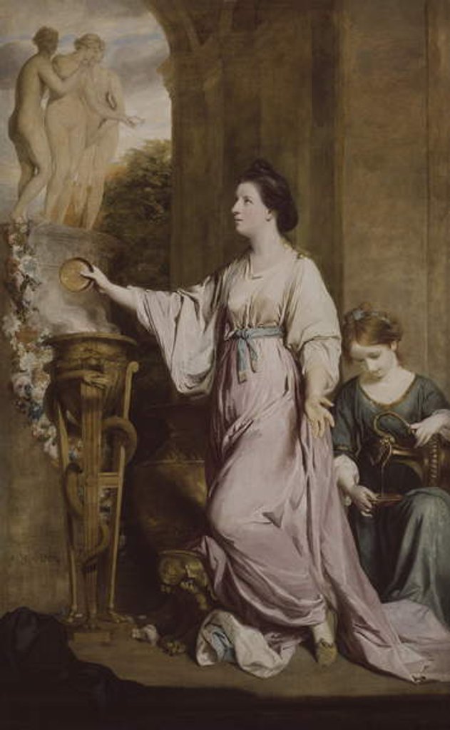 Detail of Lady Sarah Bunbury Sacrificing to the Graces, 1763-65 by Joshua Reynolds