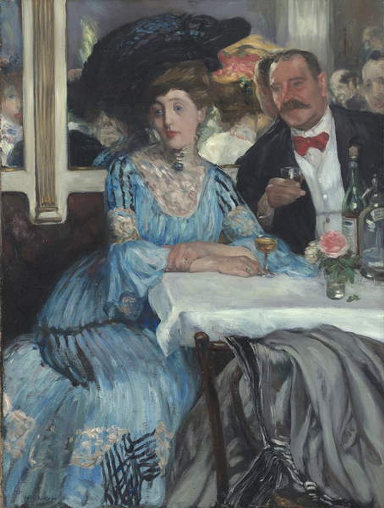Detail of At Mouquin's, 1905 by William James Glackens