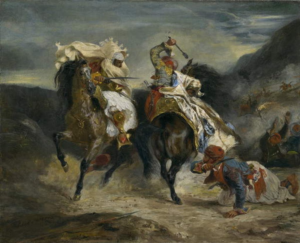 Detail of The Combat of the Giaour and Hassan, 1826 by Ferdinand Victor Eugene Delacroix
