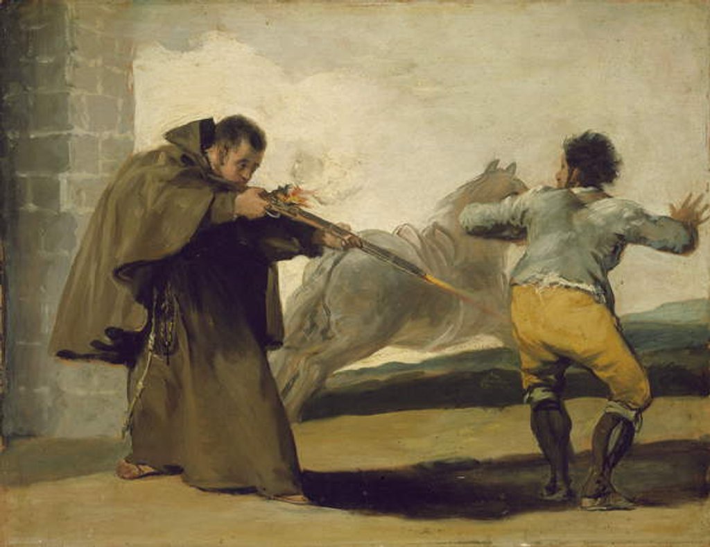 Detail of Friar Pedro Shoots El Maragato as His Horse Runs Off, c.1806 by Francisco Jose de Goya y Lucientes