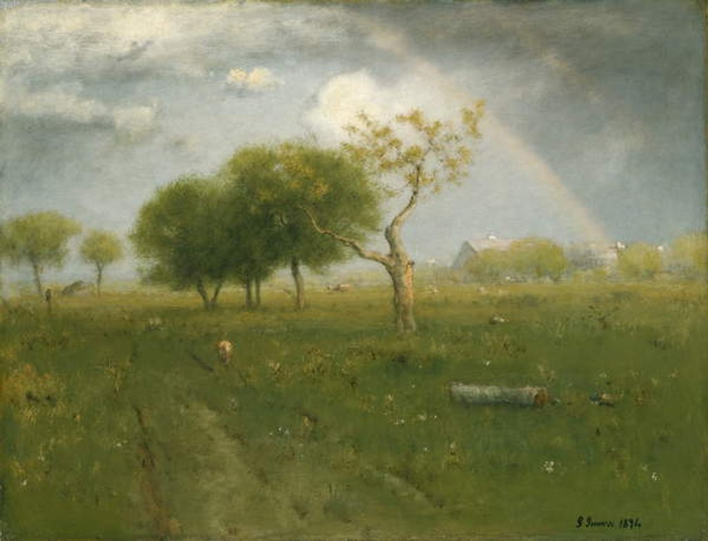 Detail of After a Summer Shower, 1894 by George Snr. Inness
