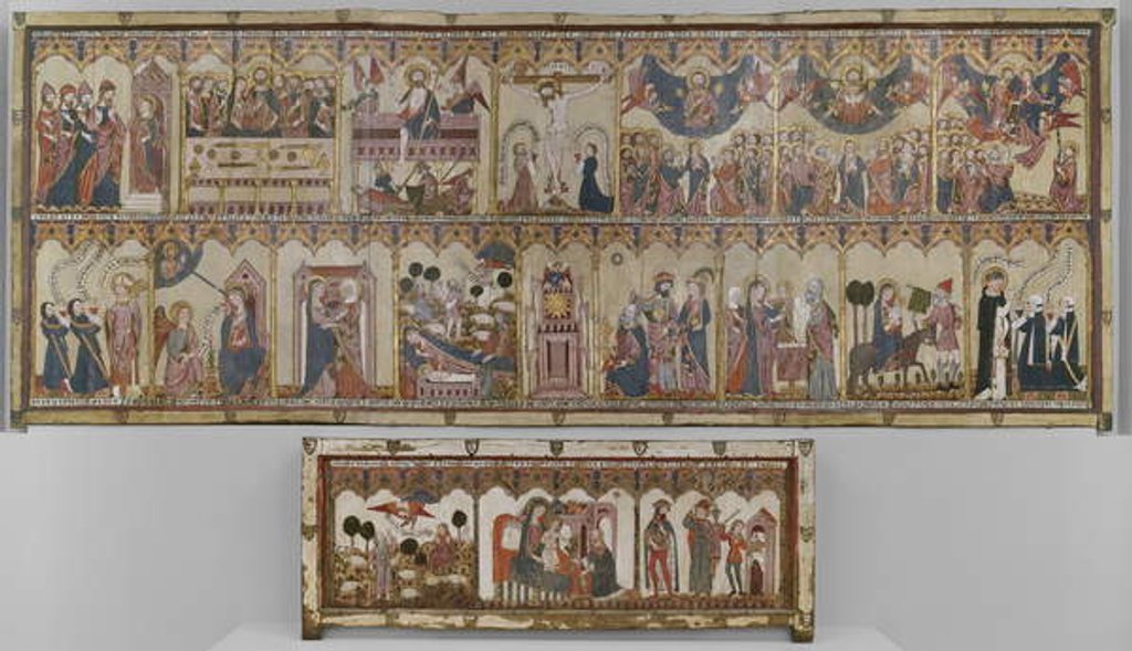 Detail of Retable and Frontal of the Life of Christ and the Virgin, Ayala Altarpiece, 1396 by Spanish School