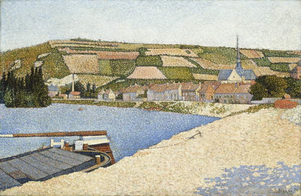 Detail of Les Andelys, Côte d'Aval, 1886 by Paul Signac