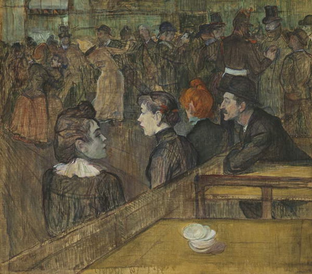 Detail of Moulin de la Galette, 1889 by Henri de Toulouse-Lautrec