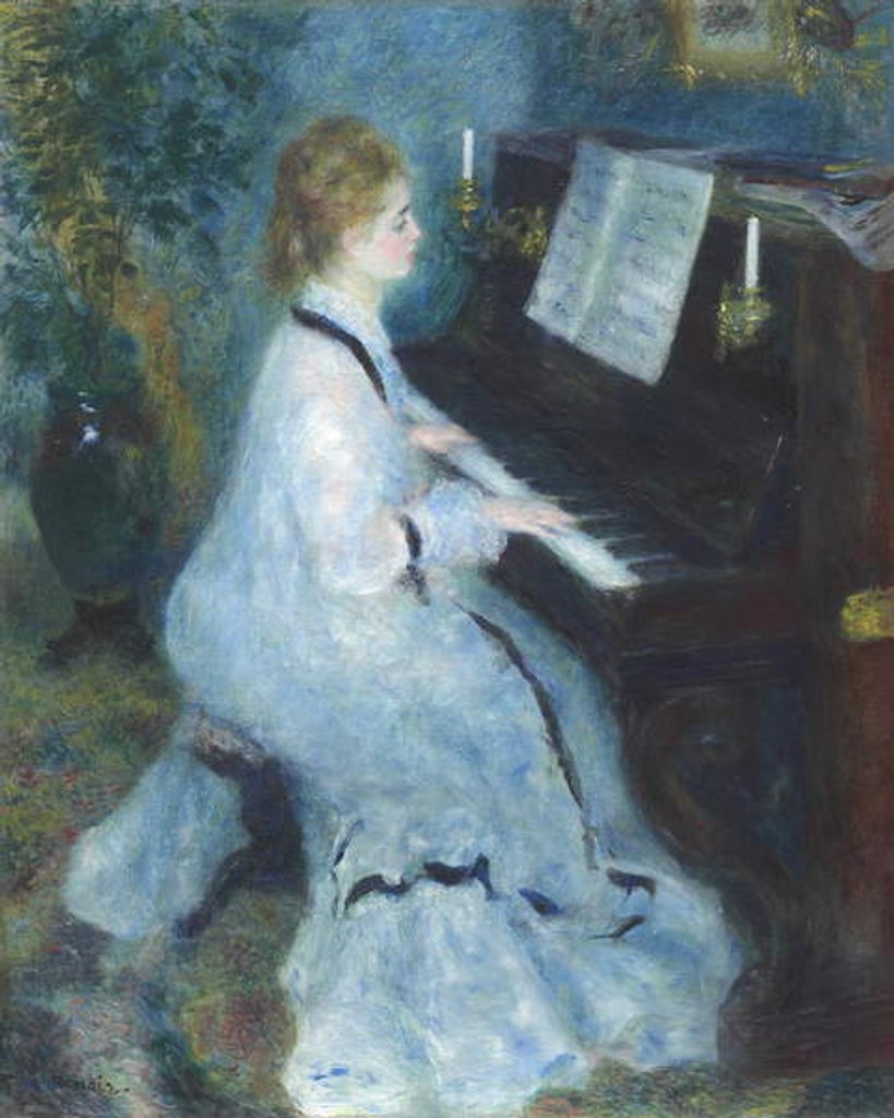Detail of Woman at the Piano, 1875-76 by Pierre Auguste Renoir